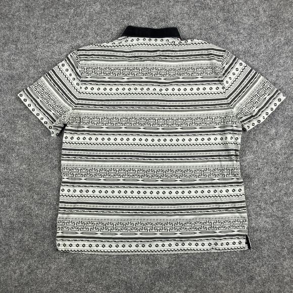Enyce Polo Men's XXL Black White Geometric Print Short Sleeve Shirt - Picture 6 of 7